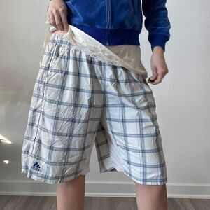 Adidas Women's Blue and White Shorts
